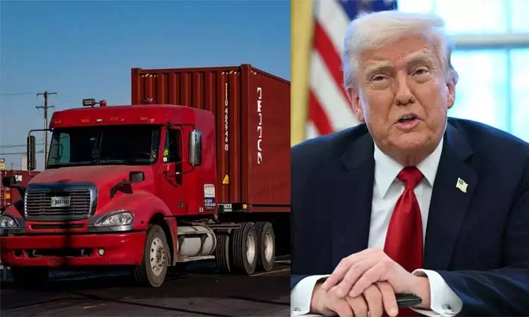 அமெரிக்காவில் இறக்குமதி செய்யப்படும் லாரிகளுக்கு 25% வரி: அடங்காத டிரம்ப் அமெரிக்காவில் இறக்குமதி செய்யப்படும் லாரிகளுக்கு 25% வரி: அடங்காத டிரம்ப்