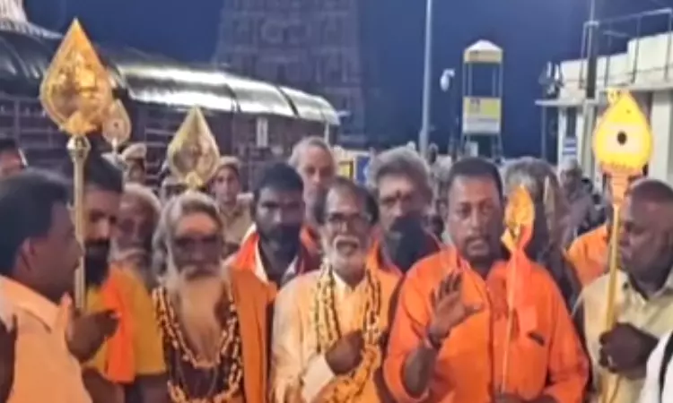 Administrators stopped Gangai Amaran from performing Vel Puja without proper permission