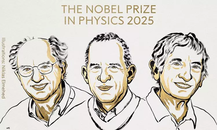 இயற்பியலுக்கான நோபல் பரிசு 3 பேருக்கு அறிவிப்பு