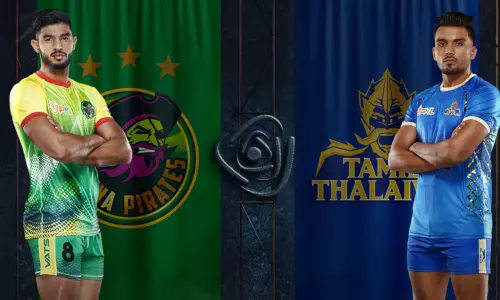 புரோ கபடி லீக்: வெற்றிப்பாதைக்கு திரும்புமா தமிழ் தலைவாஸ்..? - பாட்னாவுடன் இன்று மோதல் புரோ கபடி லீக்: வெற்றிப்பாதைக்கு திரும்புமா தமிழ் தலைவாஸ்..? - பாட்னாவுடன் இன்று மோதல்