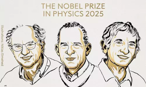 இயற்பியலுக்கான நோபல் பரிசு 3 பேருக்கு அறிவிப்பு