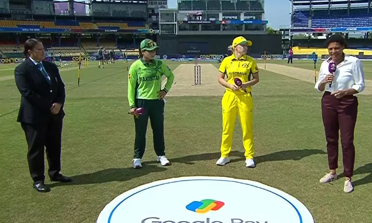 மகளிர் உலகக் கோப்பை: டாஸ் வென்ற பாகிஸ்தான் பந்துவீச்சு தேர்வு மகளிர் உலகக் கோப்பை: டாஸ் வென்ற பாகிஸ்தான் பந்துவீச்சு தேர்வு