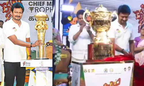 மாநில விளையாட்டு போட்டி:  முதல்-அமைச்சர் கோப்பையை அறிமுகப்படுத்திய உதயநிதி