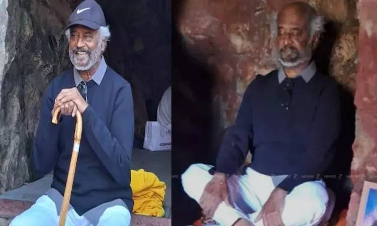 இமயமலை பாபாஜி குகையில் நடிகர் ரஜினிகாந்த் தியானம்  - வைரலாகும் வீடியோ