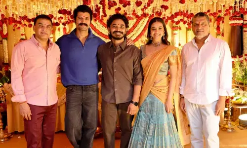 கீர்த்தி சுரேஷ், விஜய் தேவரகொண்டா இணைந்து நடிக்கும் படத்தின் பூஜை கிளிக்ஸ்..!