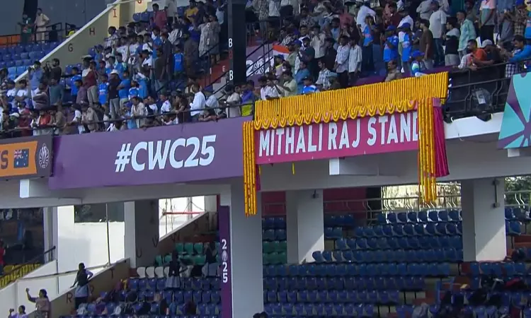 விசாகப்பட்டினம் மைதானத்தில் மிதாலி ராஜ் பெயரில் கேலரி திறப்பு விசாகப்பட்டினம் மைதானத்தில் மிதாலி ராஜ் பெயரில் கேலரி திறப்பு