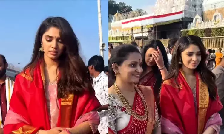 Actress Keerthy Shetty visits Tirupati Actress Keerthy Shetty visits Tirupati