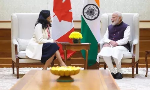 பிரதமர் மோடியுடன் கனடா பெண் மந்திரி சந்திப்பு