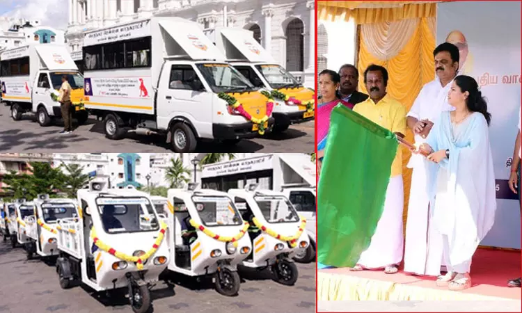 26 புதிய வாகனங்களின் பயன்பாட்டினை இன்று கொடியசைத்து தொடங்கி வைத்தார் மேயர் பிரியா