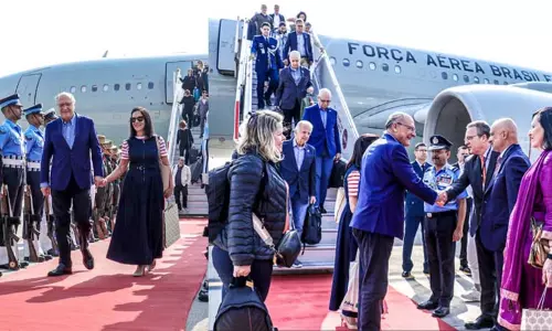 பிரேசில் துணை ஜனாதிபதி இந்தியா வருகை; இந்திய துணை ஜனாதிபதியுடன் இன்று சந்திப்பு