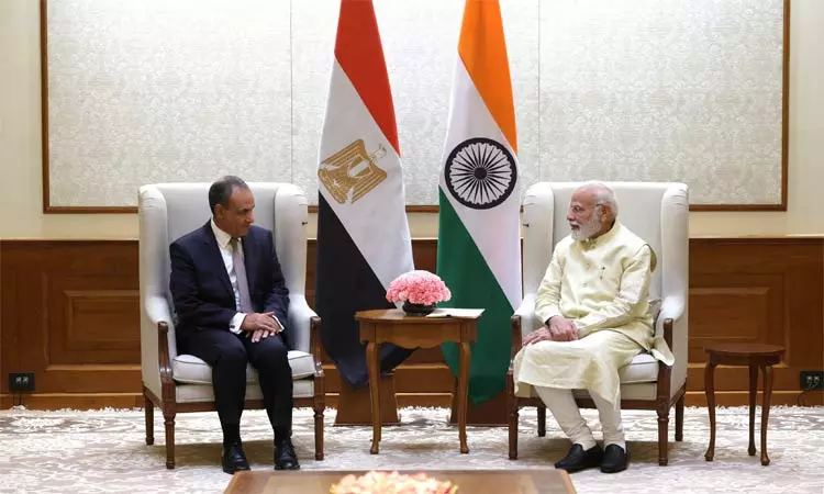 எகிப்து வெளியுறவுத்துறை மந்திரி இந்தியா வருகை; பிரதமர் மோடியுடன் சந்திப்பு எகிப்து வெளியுறவுத்துறை மந்திரி இந்தியா வருகை; பிரதமர் மோடியுடன் சந்திப்பு