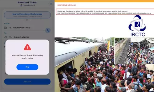 ஒரேநேரத்தில் தட்கல் முன்பதிவு செய்ய ஏராளமானோர் முயற்சி.. முடங்கிய ரெயில்வே இணையதளம்