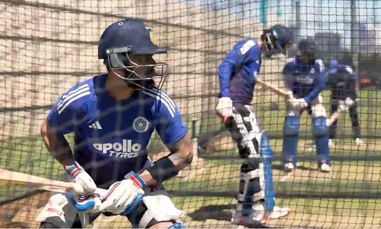 ஆஸ்திரேலியாவுக்கு எதிரான ஒருநாள் போட்டி:  தீவிர பயிற்சியில் இந்திய அணி வீரர்கள்