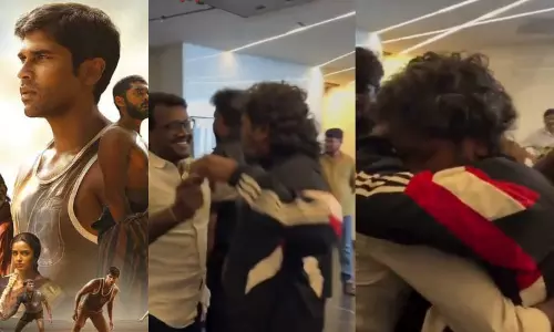 Director Mari Selvaraj and Pa. Ranjith exchanged hugs after watching the movie Bison