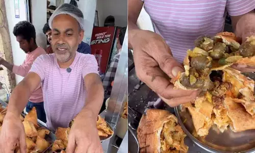 200 வகை சமோசா செய்து அசத்தும் கடைக்காரர்; வைரலான வீடியோ