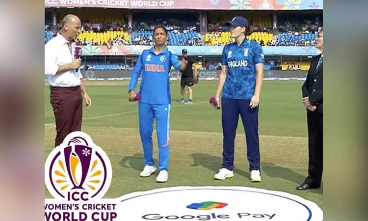 மகளிர் உலகக்கோப்பை: இந்தியாவுக்கு எதிராக இங்கிலாந்து பேட்டிங் தேர்வு மகளிர் உலகக்கோப்பை: இந்தியாவுக்கு எதிராக இங்கிலாந்து பேட்டிங் தேர்வு