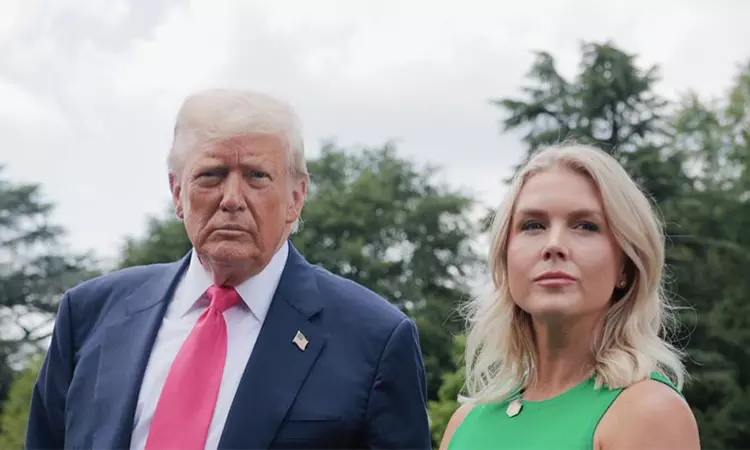 ‘டிரம்ப்-புதின் சந்திப்பு.. உங்கள் அம்மாதான் தேர்வு செய்தார்’ - பத்திரிகையாளருக்கு காட்டமாக பதிலளித்த கரோலின் லெவிட்