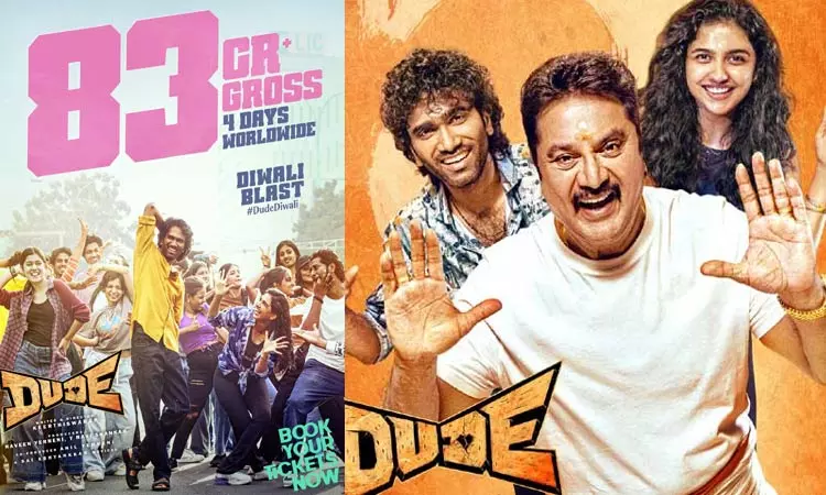 4 நாட்களில் ரூ. 83 கோடி வசூலித்த பிரதீப் ரங்கநாதனின் “டியூட்”