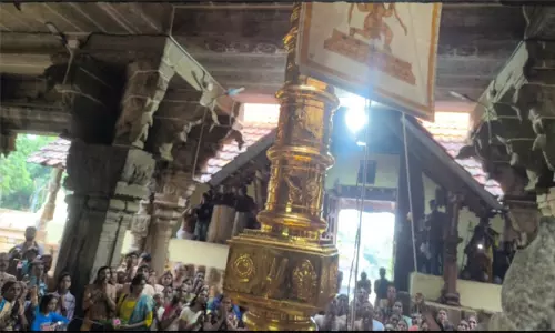 திருவட்டார் ஆதிகேசவ பெருமாள் கோவிலில் 10 நாள் திருவிழா கொடியேற்றத்துடன் துவங்கியது