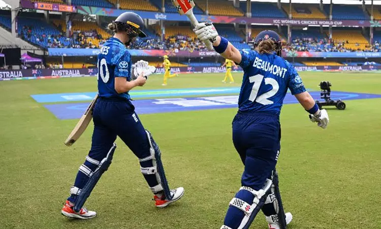 மகளிர் உலகக்கோப்பை: ஆஸ்திரேலியாவுக்கு 245 ரன்கள் இலக்கு நிர்ணயித்த இங்கிலாந்து மகளிர் உலகக்கோப்பை: ஆஸ்திரேலியாவுக்கு 245 ரன்கள் இலக்கு நிர்ணயித்த இங்கிலாந்து