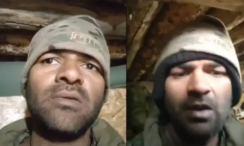 உக்ரைன் போரில் ஈடுபடுத்த மிரட்டல்; ரஷியாவில் தவிக்கும் ஐதராபாத் வாலிபர் - கண்ணீர் வீடியோ