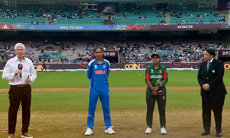 மகளிர் உலகக் கோப்பை: வங்காளதேச அணிக்கு எதிராக இந்தியா பந்துவீச்சு தேர்வு மகளிர் உலகக் கோப்பை: வங்காளதேச அணிக்கு எதிராக இந்தியா பந்துவீச்சு தேர்வு