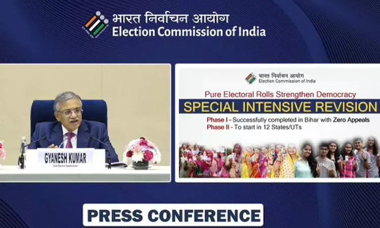 தமிழ்நாடு உட்பட 12 மாநிலங்களில் வாக்காளர் பட்டியல் சிறப்பு தீவிர திருத்தம்: தேர்தல் ஆணையம் அறிவிப்பு தமிழ்நாடு உட்பட 12 மாநிலங்களில் வாக்காளர் பட்டியல் சிறப்பு தீவிர திருத்தம்: தேர்தல் ஆணையம் அறிவிப்பு