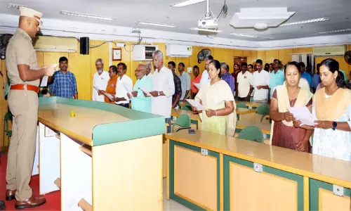 திருநெல்வேலி: எஸ்.பி. அலுவலகத்தில் ஊழல் தடுப்பு விழிப்புணர்வு உறுதிமொழி ஏற்பு