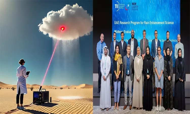 லேசர் கதிர்வீச்சு மூலம் மழைப்பொழிவு சாத்தியமா? அபுதாபி தொழில்நுட்ப மைய ஆராய்ச்சியாளர்கள் விளக்கம்