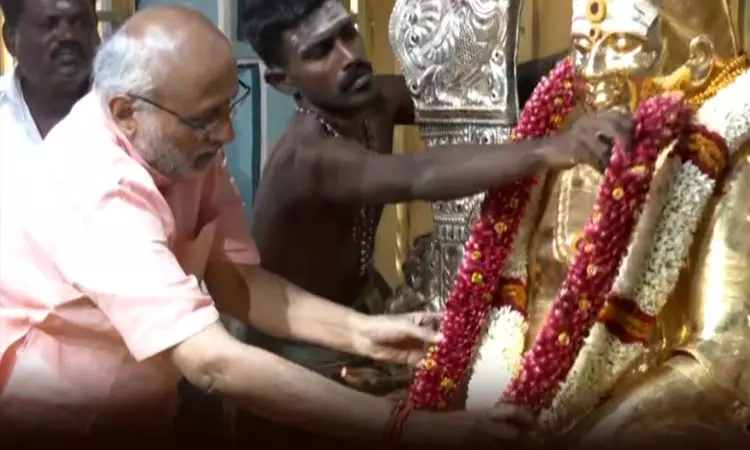 பசும்பொன் தேவர் நினைவிடத்தில் துணை ஜனாதிபதி மரியாதை