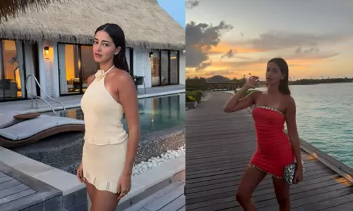 கடற்கரை தீவில் ஓய்வெடுக்கும் அனன்யா பாண்டே