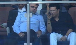 போட்டியை ரசிக்கும் ஜெய் ஷா, சச்சின் டெண்டுல்கர்