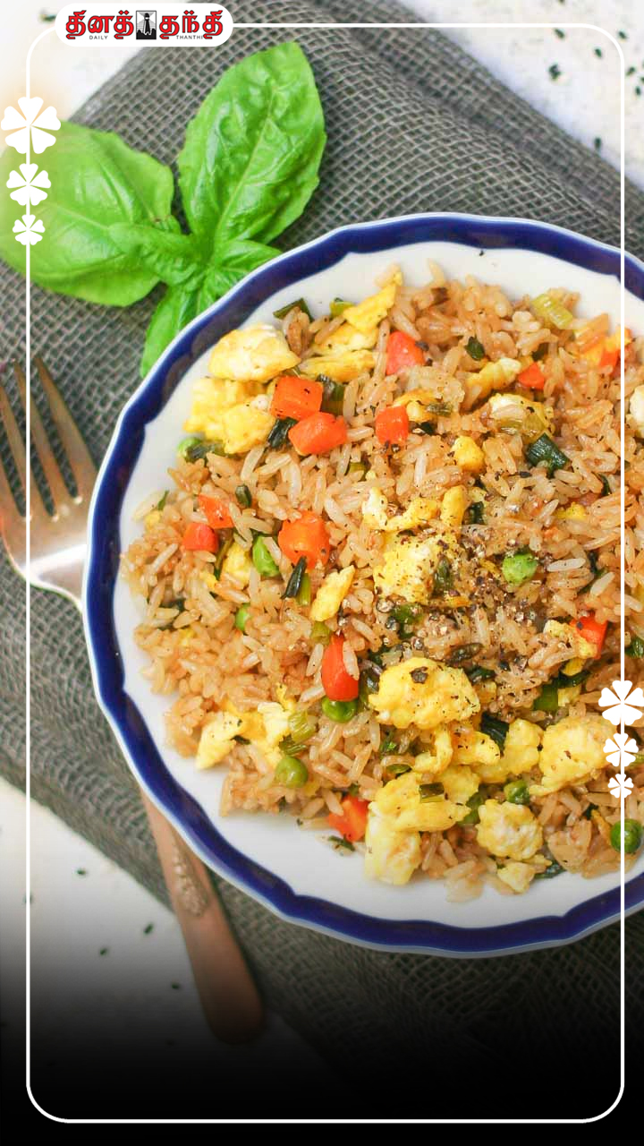 குழந்தைகள் விரும்பி உண்ணும்.. ஹோட்டல் ஸ்டைல் முட்டை ப்ரைடு ரைஸ்.!!