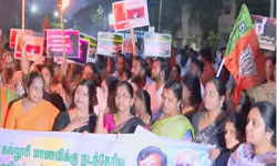 மாணவி பாலியல் வன்கொடுமை; கோவையில் பாஜக ஆர்ப்பாட்டம் மாணவி பாலியல் வன்கொடுமை; கோவையில் பாஜக ஆர்ப்பாட்டம்