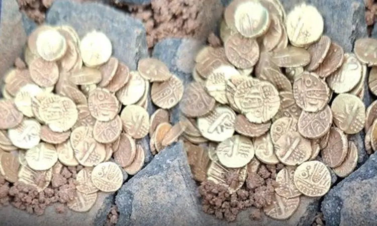 ஜவ்வாது மலையில் தங்கக்காசு புதையல் கண்டெடுப்பு