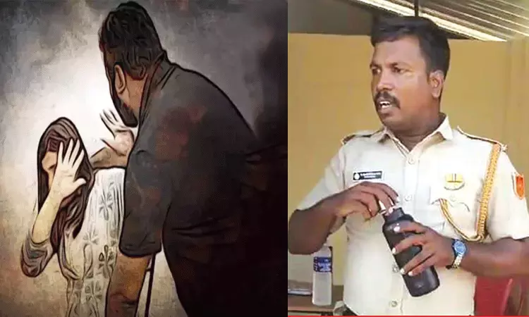 கடற்கரையில் உலாவந்த காதல்ஜோடி.. காதலனை விரட்டிவிட்டு இளம் பெண்ணிடம் ‘சில்மிஷம்’ செய்த போலீஸ்காரர்