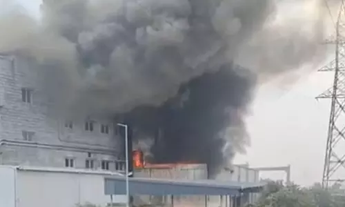 சென்னை: தனியார் உணவு தயாரிக்கும் கூடத்தில் பயங்கர தீ விபத்து சென்னை: தனியார் உணவு தயாரிக்கும் கூடத்தில் பயங்கர தீ விபத்து