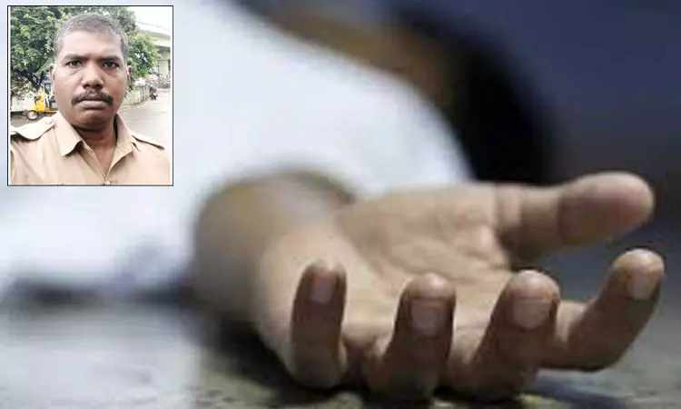 பிறந்தநாள் அன்று சோகம்: சுடுகாட்டில் போலீஸ் ஏட்டு தீக்குளித்து தற்கொலை