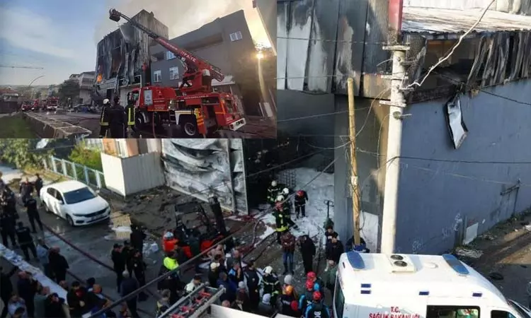 வாசனை திரவ சேமிப்பு கிடங்கில் பயங்கர தீ விபத்து - 6 பேர் பலி