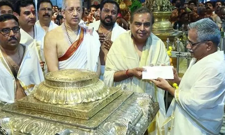 முகேஷ் அம்பானி ரூ.15 கோடி நன்கொடை முகேஷ் அம்பானி ரூ.15 கோடி நன்கொடை