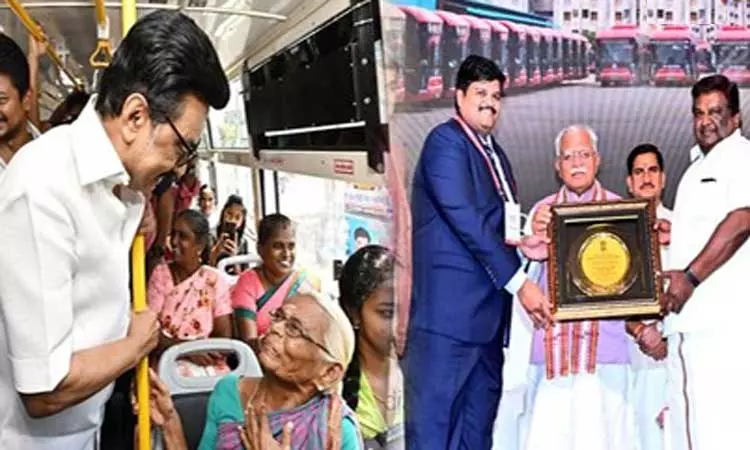 தேசிய விருது: சென்னை மாநகர போக்குவரத்து கழகத்துக்கு முதல்-அமைச்சர் மு.க.ஸ்டாலின் பாராட்டு