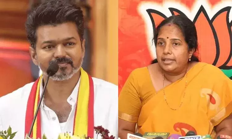 விஜய் திமுகவை எப்படி தனியாக வீழ்த்துவார்? - வானதி சீனிவாசன் கேள்வி