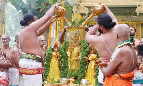 திருப்பதி ஏழுமலையான் கோவில் அருகே வனபோஜன உற்சவம்: பக்தர்களுக்கு அன்னப்பிரசாதம் விநியோகம் திருப்பதி ஏழுமலையான் கோவில் அருகே வனபோஜன உற்சவம்: பக்தர்களுக்கு அன்னப்பிரசாதம் விநியோகம்