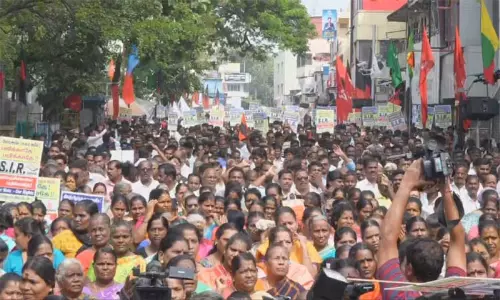 வாக்காளர் பட்டியல் சிறப்பு தீவிர திருத்தத்தை கண்டித்து திமுக கூட்டணி சார்பில் ஆர்ப்பாட்டம்