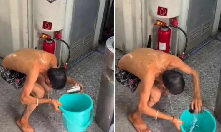 ரீல்ஸ் மோகம்; ஓடும் ரெயிலில் பயணிகளுக்கு நடுவே வாலிபர் செய்த செயல்