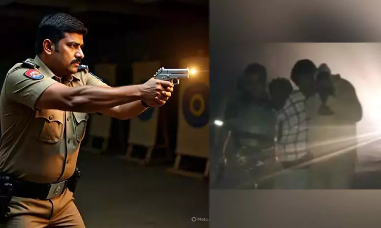 பசு கடத்தலில் ஈடுபட்ட இளைஞரை துப்பாக்கியால் சுட்டுப்பிடித்த போலீசார்