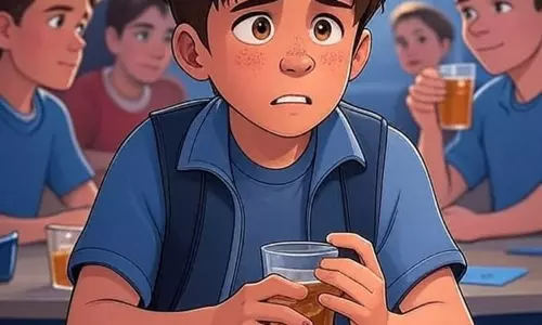 நண்பர்களுடன் மதுகுடித்த 9-ம் வகுப்பு மாணவன்..  தந்தைக்கு பயந்து எடுத்த விபரீத முடிவு