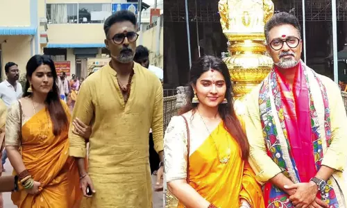 ஸ்ரீகாளஹஸ்தி கோவிலில் பிரசன்னா-சினேகா சாமி தரிசனம்