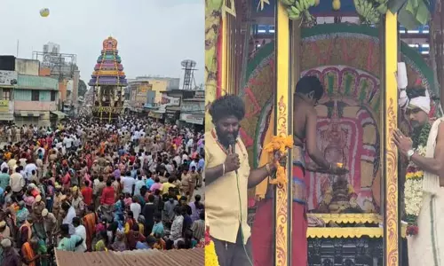 திருவண்ணாமலை அருணாசலேஸ்வரர் கோவிலில் பராசக்தி அம்மன் தேர் வெள்ளோட்டம்