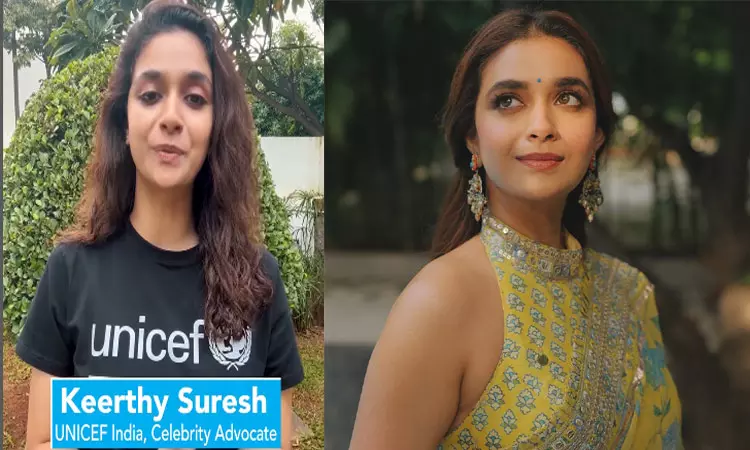 யுனிசெப் தூதரான நடிகை கீர்த்தி சுரேஷ்